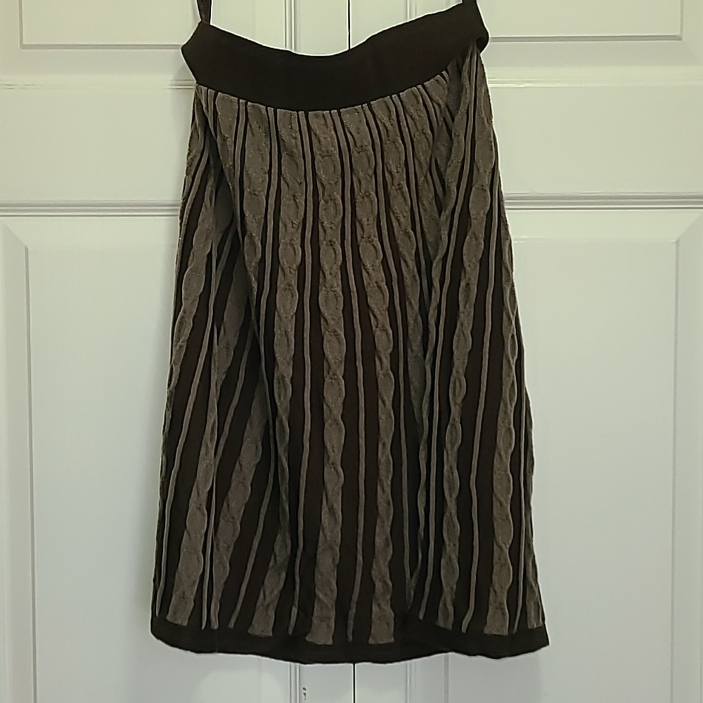 Y2K mossimo wool blend midi skirt Two toned browns designs size Small - Picture 8 of 16